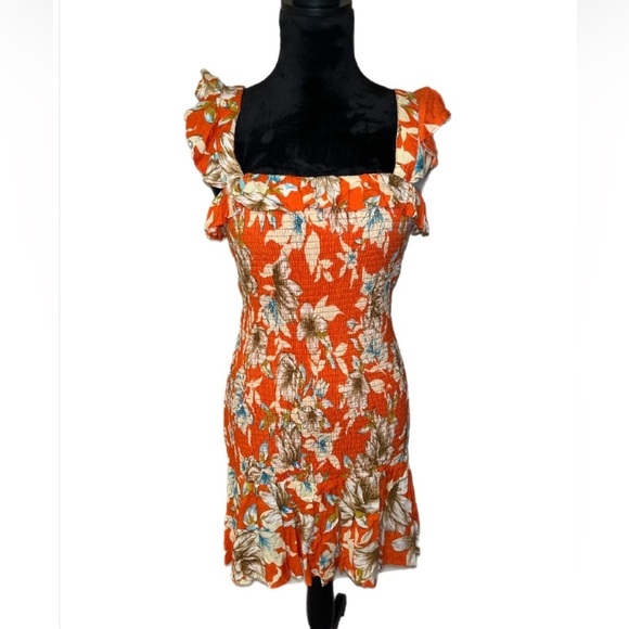 NWOT Band of the Free Smocked Floral Mini Dress- Small - Picture 3 of 7